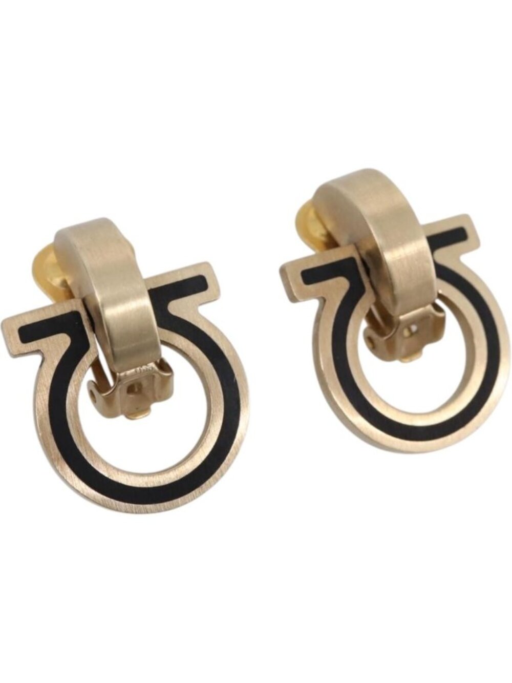 Salvatore Ferragamo Gancini Earring Metal Gold Tone